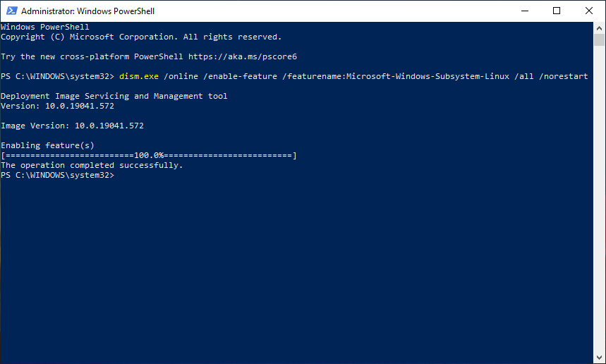 WSL 1 Installation