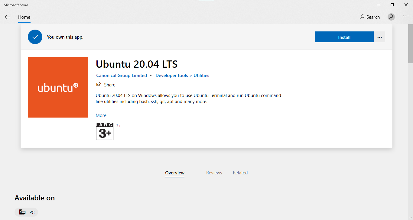 Install Ubuntu 20.02 LTS