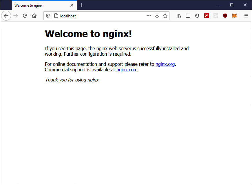 Nginx Welcome Page