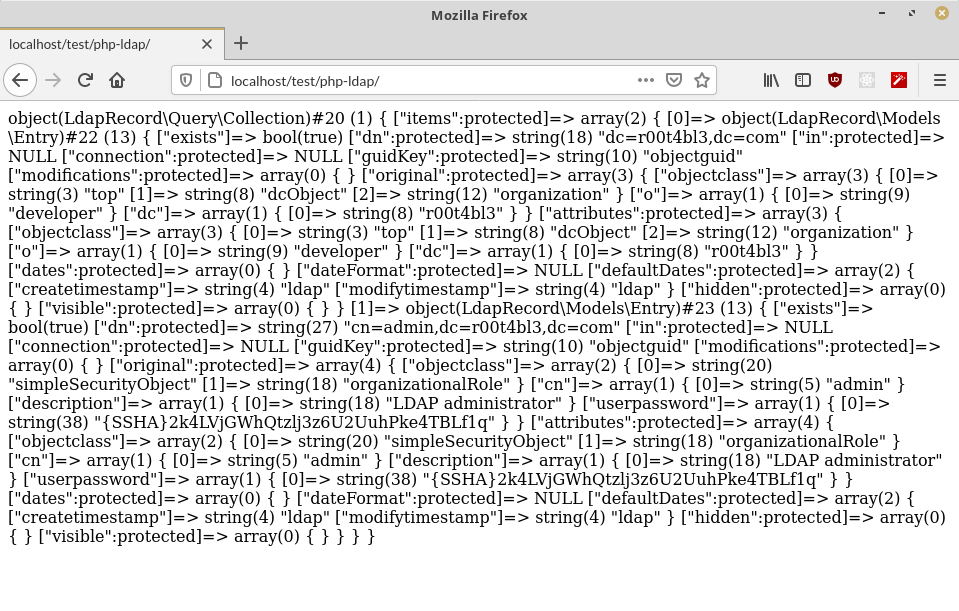 php-ldap output