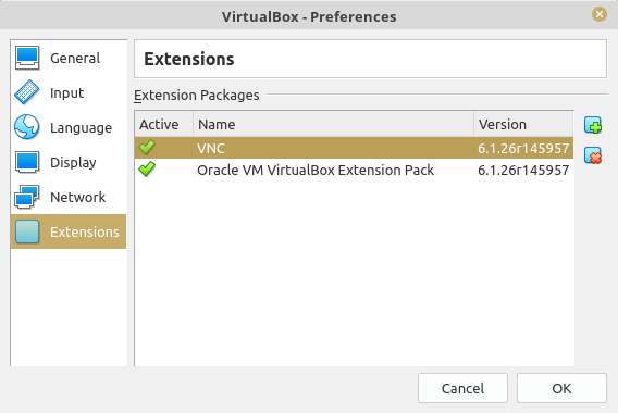 VirtualBox Extension Pack Installation
