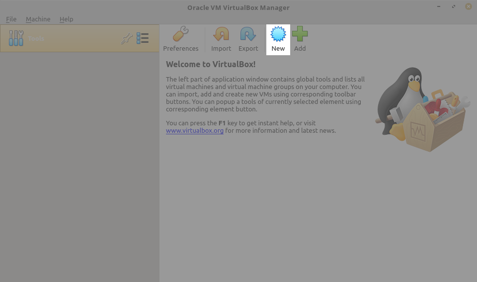 VirtualBox New VM