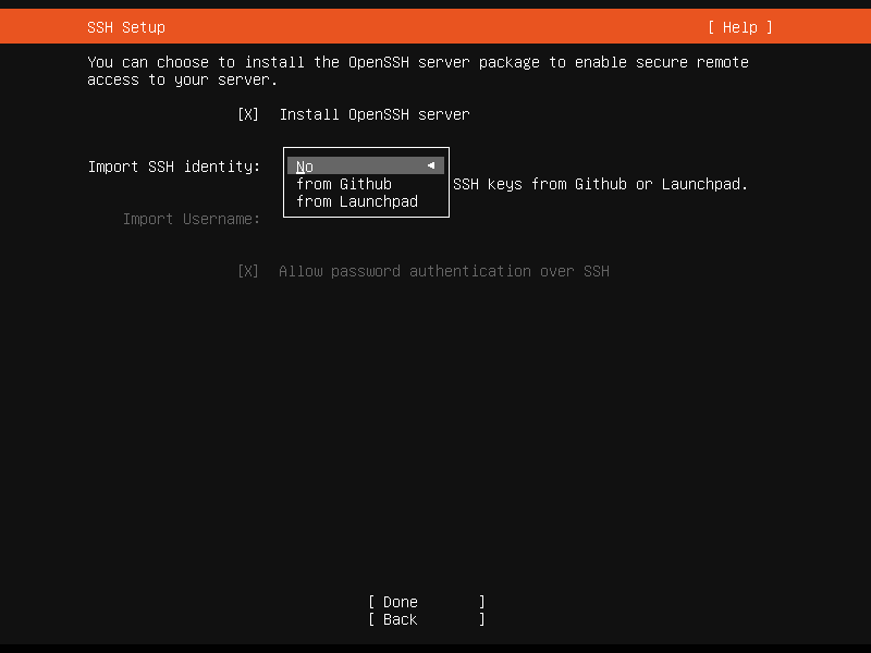 Ubuntu 20.04 SSH key import