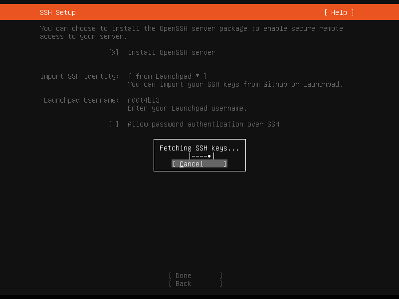 Ubuntu 20.04 Fetch SSH key