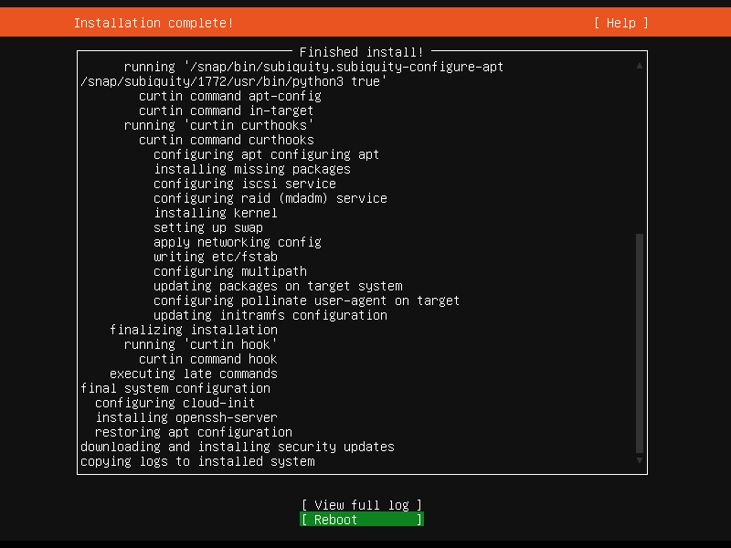 Ubuntu 20.04 Installation done