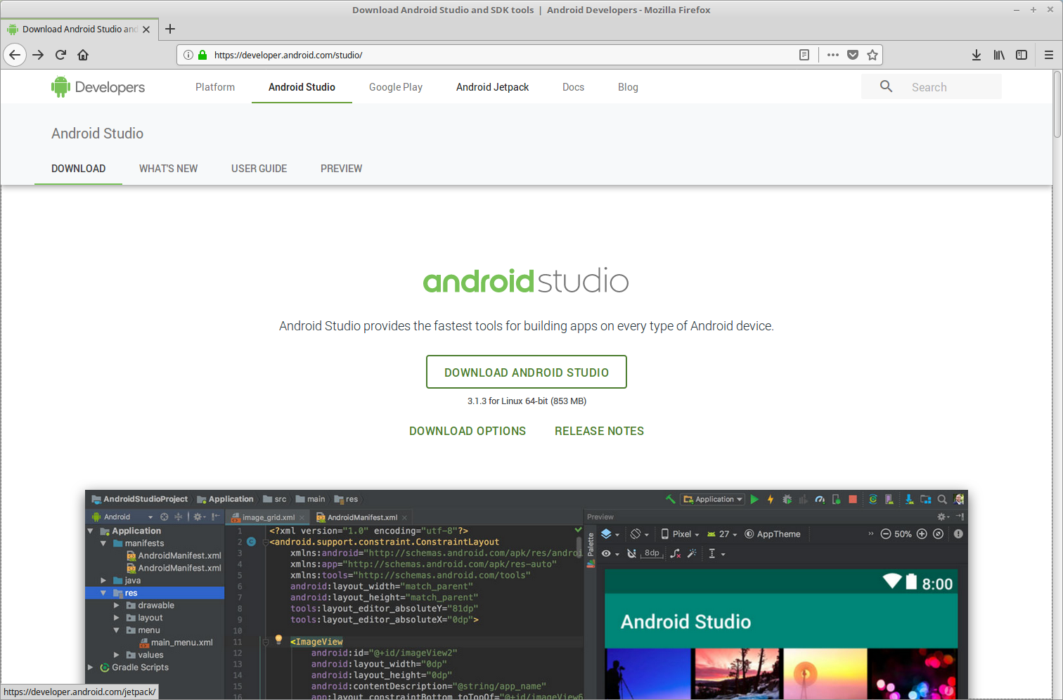 download android studio for windows 64 bit