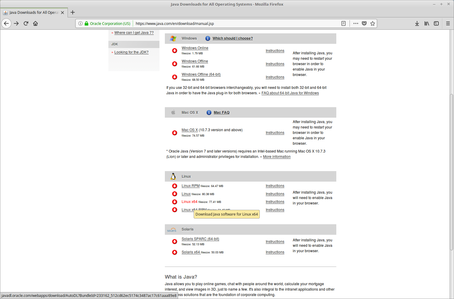 downloading java sdk for mac