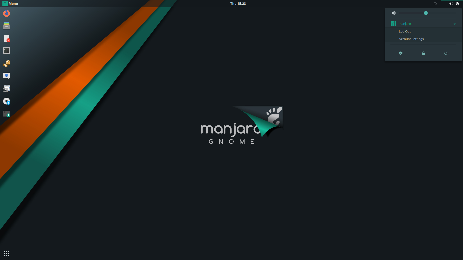 Manjaro Linux Shutdown Screenshot