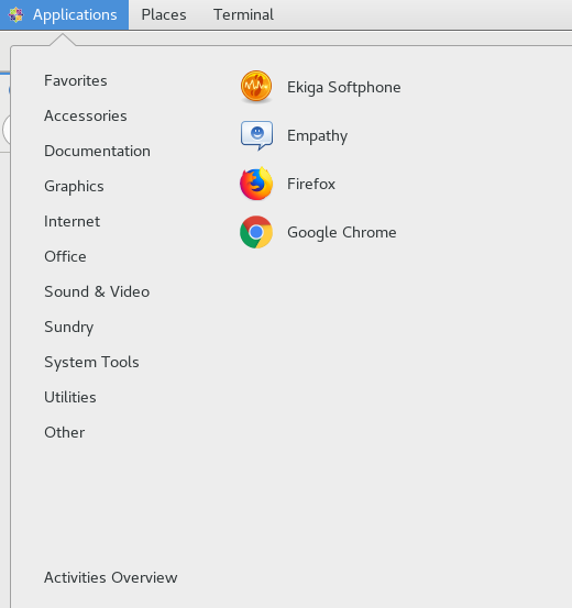 Google chrome menu